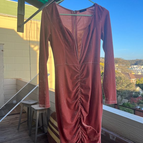 Velvet Pink Dress - Picture 1 of 2